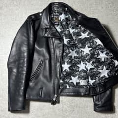 美品 Schott sophnet ダブル レザー ワンスター 40 ブラック - メルカリ