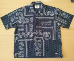 Dickies ネイビー バンダナ柄 半袖シャツ Mのサムネイル