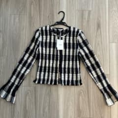 CLANE 長袖 チェック柄 シャーリング トップス - メルカリ