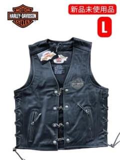 新品 Harley-Davidson 本革ベスト Lサイズ コンチョボタン 新品 Harley-Davidson 本革ベスト Lサイズ コンチョボタン - メルカリ