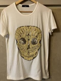 A-bloom スカル刺繍 Tシャツ ホワイト　Lのサムネイル