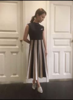 フレイアイディー プリーツ柄ニットワンピースのサムネイル