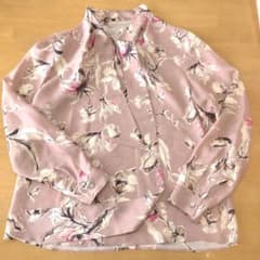 トゥモローランドコレクション シルク100% 花柄 ボウタイ ブラウス