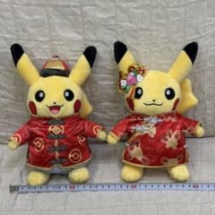 ポケモン ピカチュウ ぬいぐるみ 新品 お正月 新年 2026 海外限定 ペア