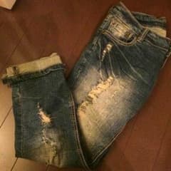 ダメージ　ジーンズ　デニムのサムネイル