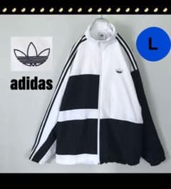 adidas アシンメトリートラックトップ　ナイロンジャケット　サイズLのサムネイル