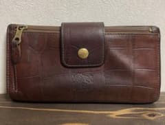 【IL BISONTE】クロコ 型押しエンボスレザー 長財布 ロングウォレットのサムネイル