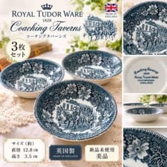 新品 英国製  Tudor Ware カレー皿　5客セット 箱付き 美品 英国製 Royal Tudor Ware Coaching Taverns - メルカリ