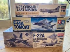 1/48 F-22A,F-14A,A-7E 3機セットのサムネイル