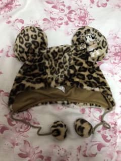 ディズニー ミニー ちゃん　もふもふ帽子　豹柄のサムネイル
