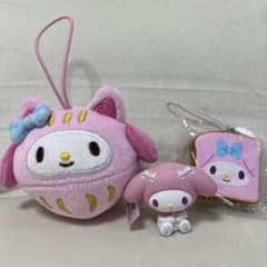 (新品未使用)マイメロディ ぬいぐるみ マスコット 3種セットのサムネイル