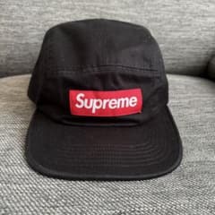 Supreme 黒 ロゴ入り キャップ 調整可能のサムネイル
