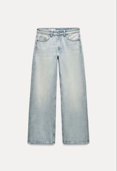 【ZARA】TRF ワイドレッグ デニム ジーンズ EU38 (11号)のサムネイル
