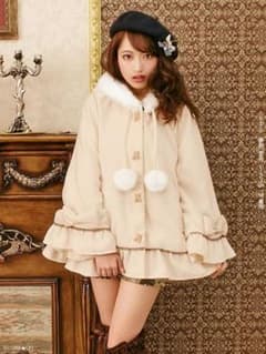 Dear my love 夢展望　くまみみ　コート　ポンチョ　ベージュのサムネイル