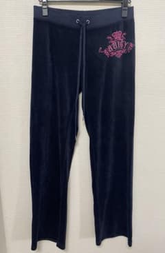【美品】Juicy Couture ベロアパンツ ネイビーのサムネイル