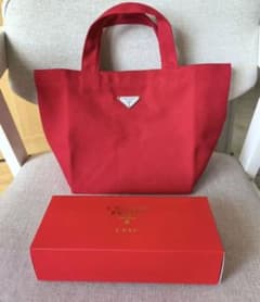 新品 PRADA プラダ ノベルティトートバッグ レッド2 - メルカリ