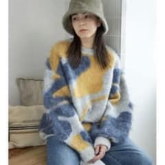 【Ungrid】シャギージャガードニットのサムネイル