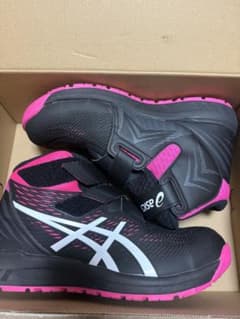ASICS ハイカット安全靴 ブラック/ピンクのサムネイル