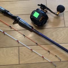 ライン付2WAY1.65mMAX300gロッド&デジタルカウンター付ベイトリール 2WAY1.65mMAX300g2ピースロッド&デジタルカウンター付ベイトリール