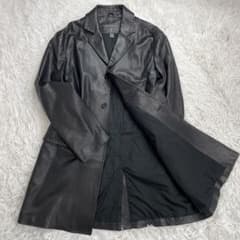 超本格派 john varvatos ロングレザーコート ブラック 定価19万