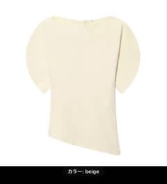 美品⭐︎パフスリーブ　アシンメトリートップス　BEのサムネイル