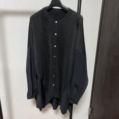 美品☆SPECCHIOスペッチオ 異素材切替オーバーシャツ ブラック - メルカリ