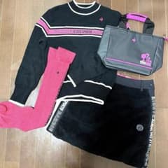 le coq バービーコラボ ゴルフウェア 4点セット カートバック付き le coq バービーコラボ ゴルフウェア 4点セット カートバック付き