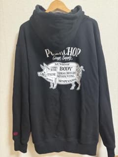 PORKCHOP ブラック XL パーカー　定番デザイン　ポークチョップ PORKCHOP ブラック XL パーカー 定番デザイン ポークチョップ - メルカリ
