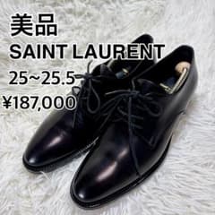 美品 サンローラン レースアップダービーシューズ スムースレザー 25 