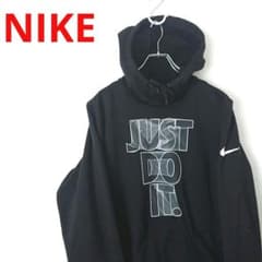 나이키 NIKE 블랙 파커 푸디 풀오버 데카 로고
