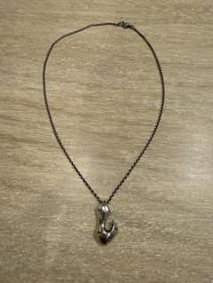 GARNI ガルニ フックモチーフ ネックレス ブラックシルバー 45cm GARNI ガルニ フックモチーフ ネックレス ブラックシルバー 45cm