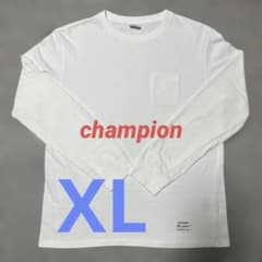 チャンピオン　メンズ　長袖Tシャツ XL シロ 無地のサムネイル