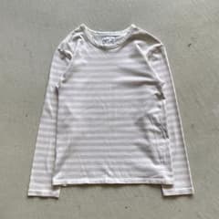 90s agnes b. border l/s ボーダー ロンt 白 ピンク - メルカリ