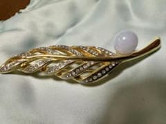 【美品】Vendome Boutiqueリーフモチーフ ゴールド ブローチ