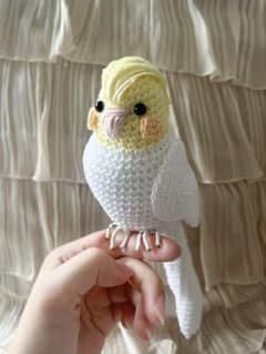 オカメインコ あみぐるみ ハンドメイド - 3