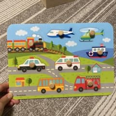 WoodyWorld 木製ペグパズル 乗り物 知育玩具のサムネイル