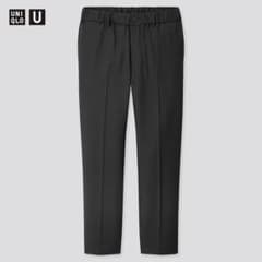 新品　未使用　UNIQLO　U　ワイドフィットテーパードパンツ　L ブラックのサムネイル