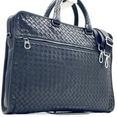 極美品】ボッテガ ヴェネタ イントレチャート 2way ブリーフケース黒A4