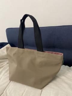 Herve Chapelier トートナイロン舟型 ML ベージュ×ピンク - メルカリ