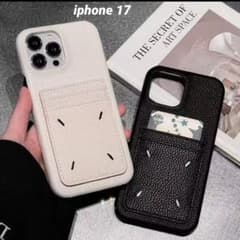 人気！iphone17 レザーケース ポケット2個付 ホワイト - メルカリ