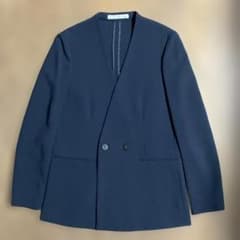 金水木様　theory luxeノーカラージャケット ネイビー 38 ☆美品☆Theory Luxeノーカラージャケット ネイビー 36サイズ - メルカリ