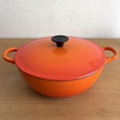LE CREUSET ル・クルーゼ マルミット オレンジ 22cm 鍋 - メルカリ