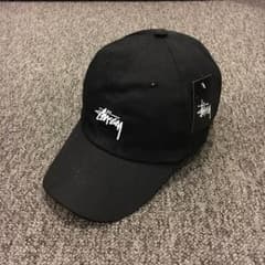 stussy ストラップ バック キャップ stock ロゴ 黒のサムネイル