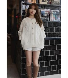 H Boa Cable Knit Cardigan herlipto - メルカリ