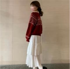 frill cotton ribbon skirt  treatürselfのサムネイル