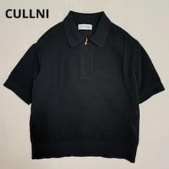 CULLNI クルニ ニットポロシャツ ハーフジップ ブラック 半袖 24SS