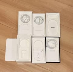 純正iPhone 空箱 6点セット　充電器3本セット