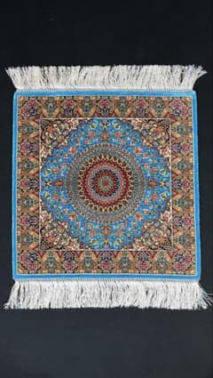 最高級 ペルシャ絨毯シルク イラン クム産 約56万ノット50×50cm - メルカリ