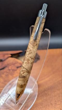 619超極上 マーブルウッド 瘤杢 縮杢 木軸シャーペン ボールペン