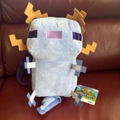 マインクラフト　ウーパールーパー　ぬいぐるみリュック　ブルー